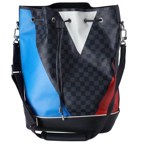 Louis Vuitton 2017 America's Cup Damier Cobalt Noe Marin Bucket Bag Tote - Picture 1 of 8
